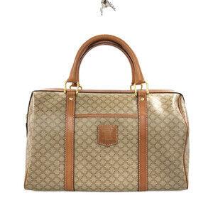 Celine Boston Macadam Shoulder Bag Tan